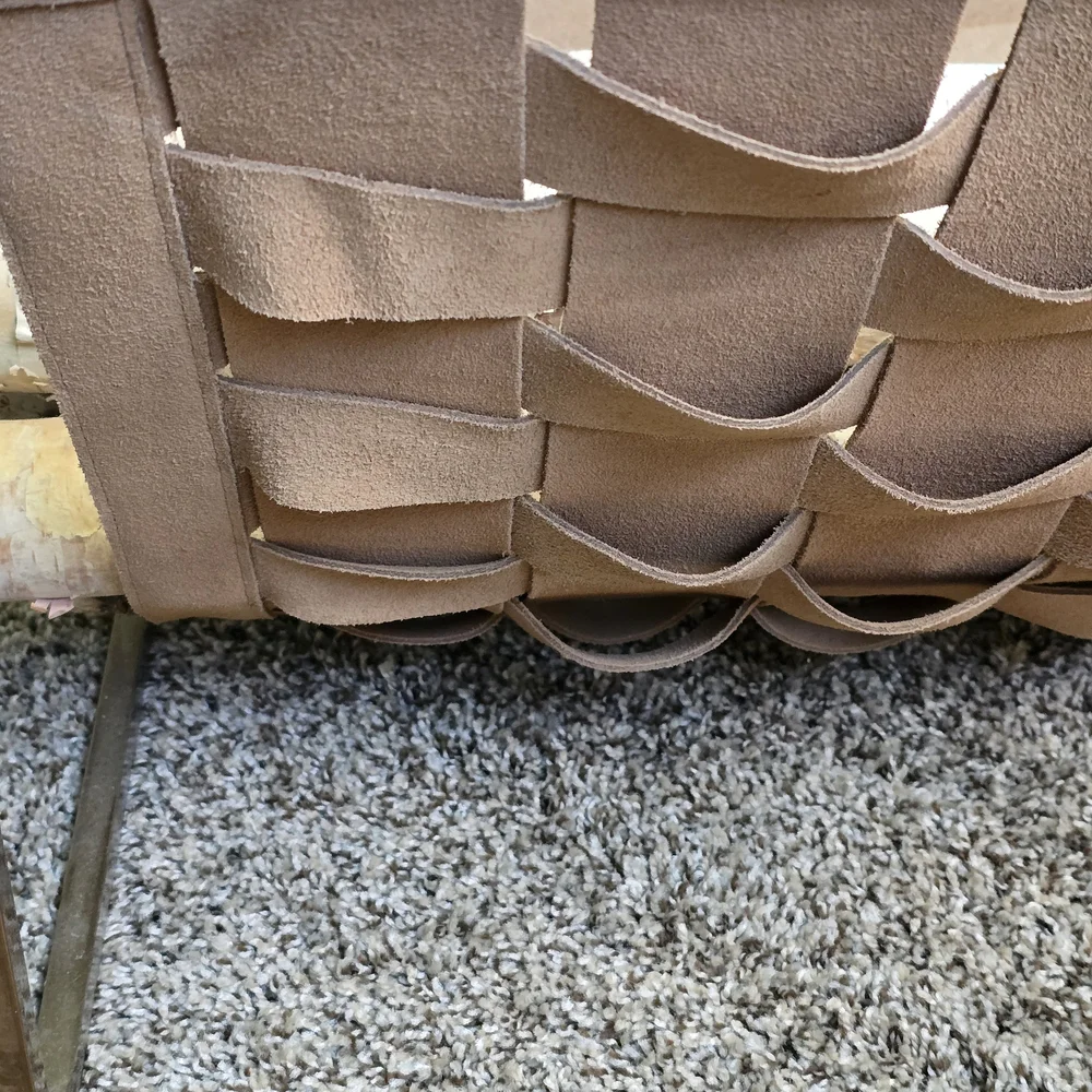 Pottery Barn Tan Log Holder